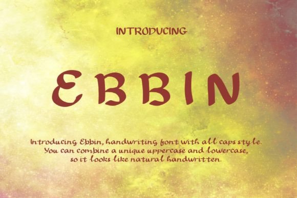 Ebbin: A Modern Script Font for Makers
