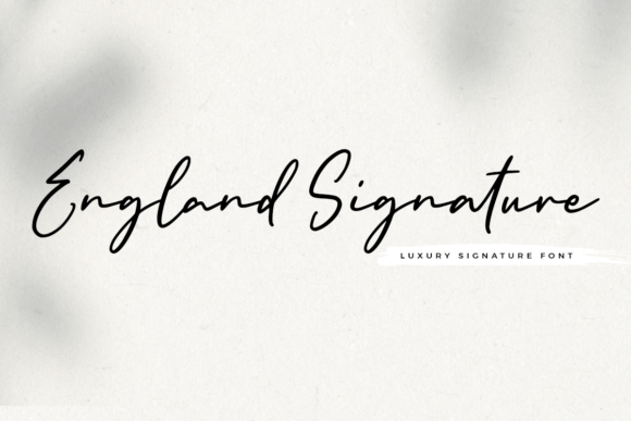 England Signature Font for Elegant Branding