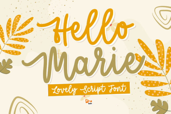 Hello Marie: A Script Handwritten Typeface for Digital Design