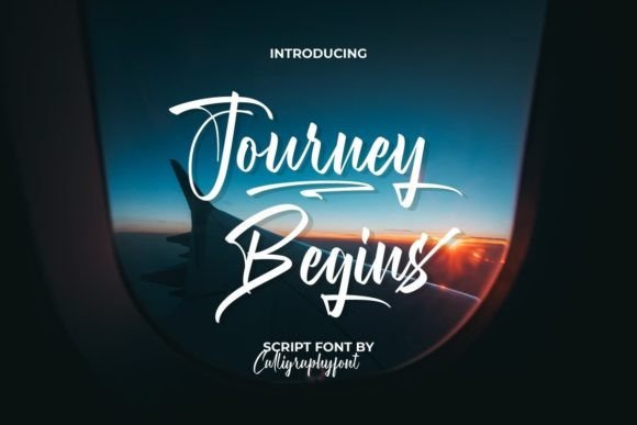Journey Begins: A Modern Script Font for Elegant Design