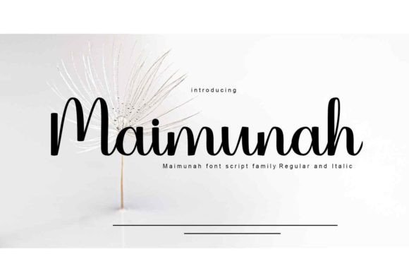 Maimunah: Elegant Script Font for Makers