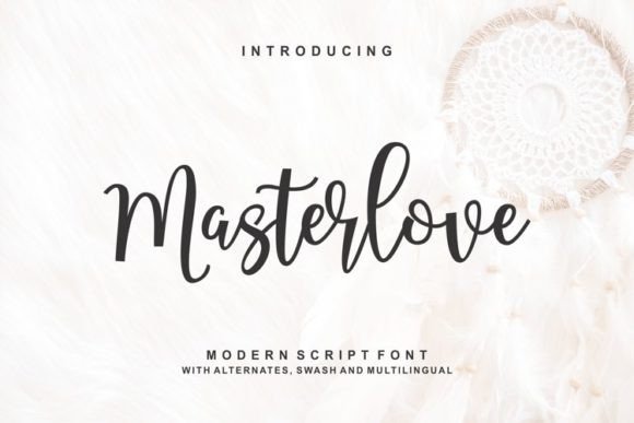 Masterlove: A Modern Script Font for Editorial Design