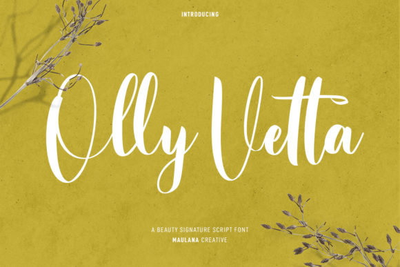 Olly Vetta Font for Handmade Brands