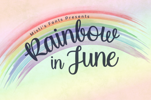 Rainbow in June: A Playful Script Typeface for Editorial Design