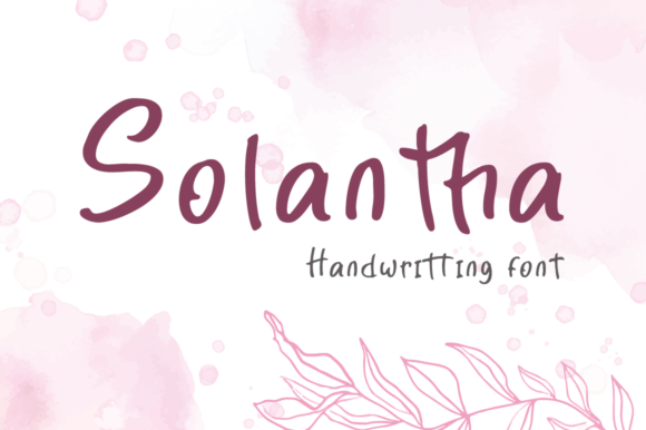Solantha: A Script Handwritten Font for Campaigns